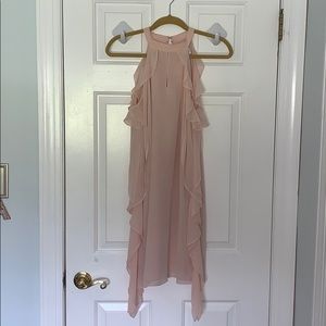 Bar III Blush Pink Ruffle Dress